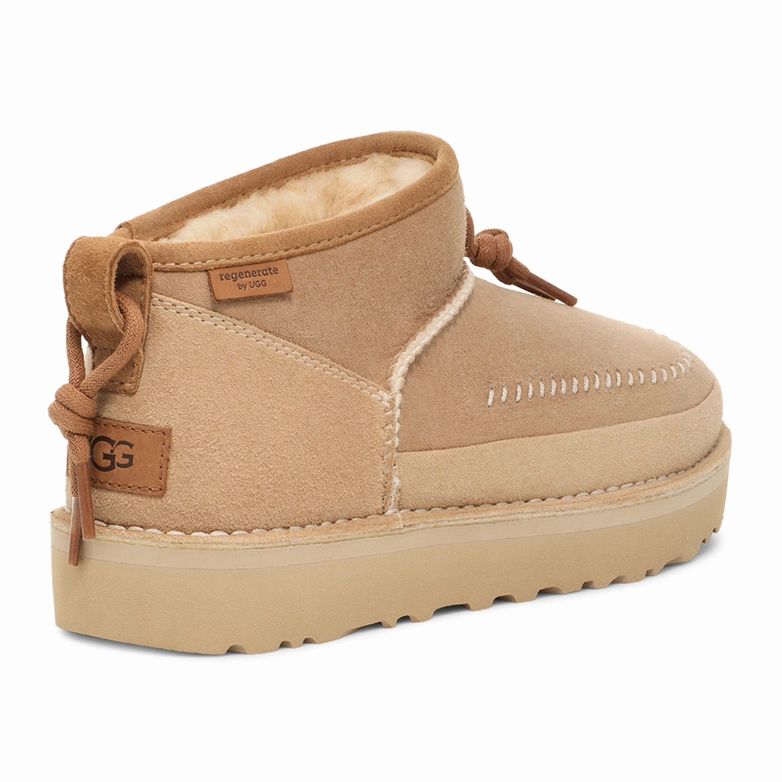 Everyday Comfort Shock Absorbing Urban Commute UGG? Ultra Mini Crafted Regenerate (Women) - Sand