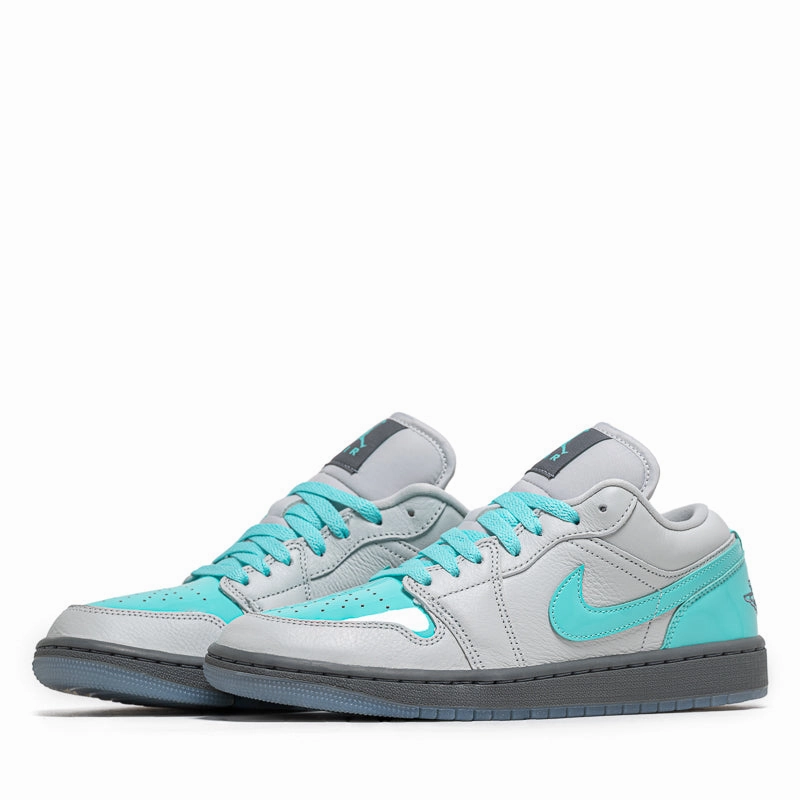 Women's Air Jordan 1 Low SE - Photon Dust/Aurora Green Insulated Urban Traveler Protective Wear