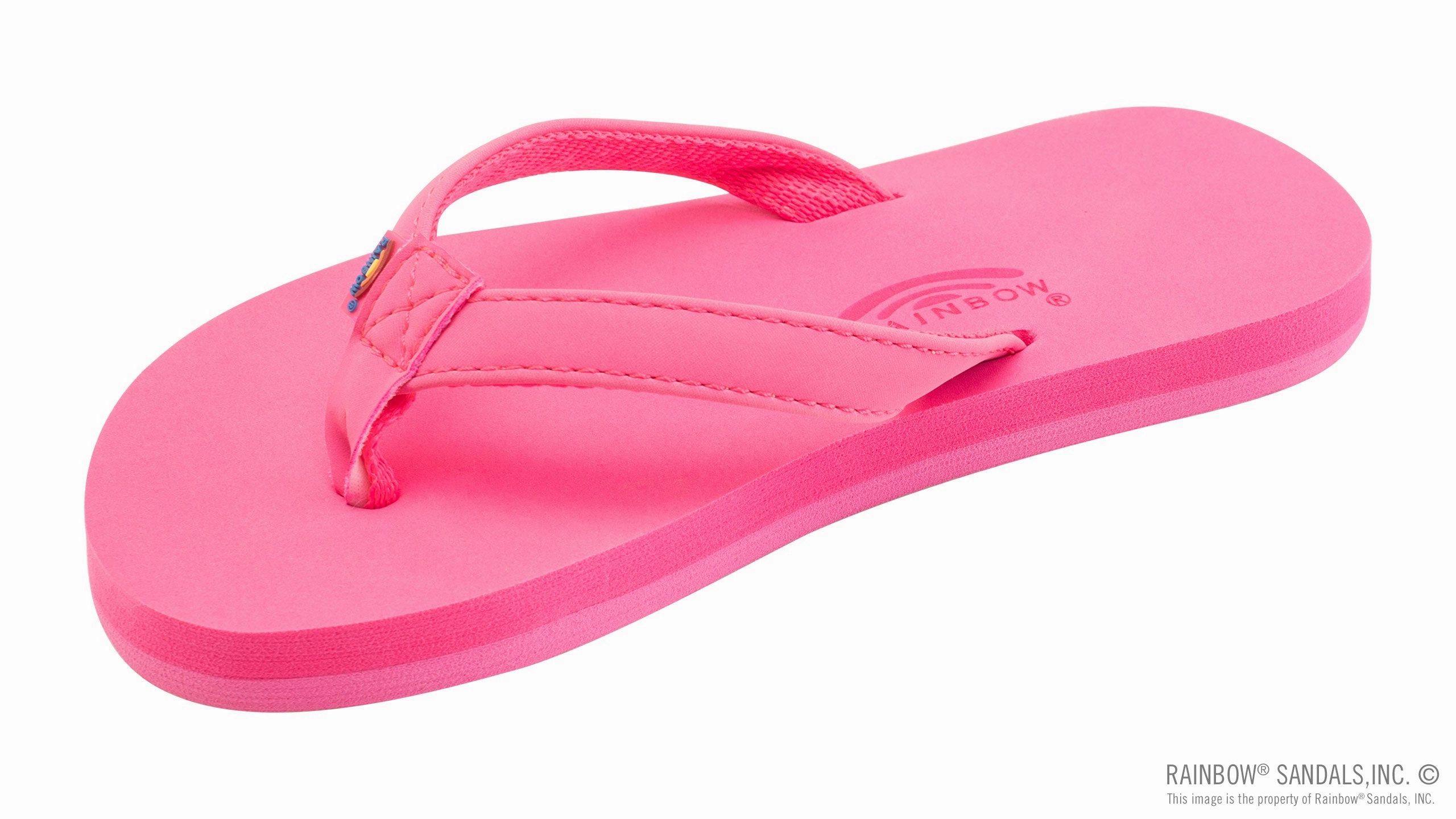 Vibrant Look Kids Grombow - Soft Rubber Top Sole with 1/2" Narrow Strap in Pink