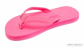 Ventilated Upper hue Kids Grombow - Soft Rubber Top Sole with 1/2" Narrow Strap in Pink