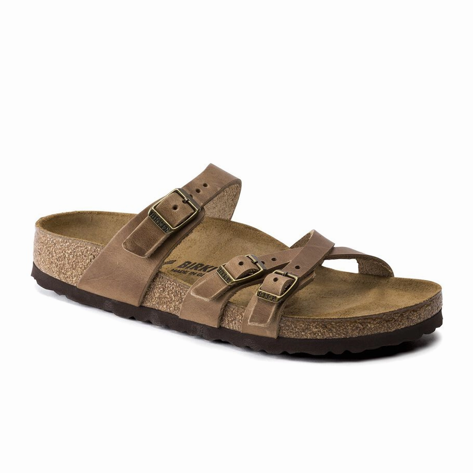 Birkenstock Franca Narrow Slide Sandal (Women) - Tobacco Oiled Leather Footwear for All Arch Support Footbed