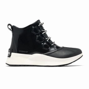 Flexible Frame All Day Worker MachineWashable Sorel Out 'N About III Classic Waterproof Ankle Boot (Women) - Black Leather/Sea Salt Suede