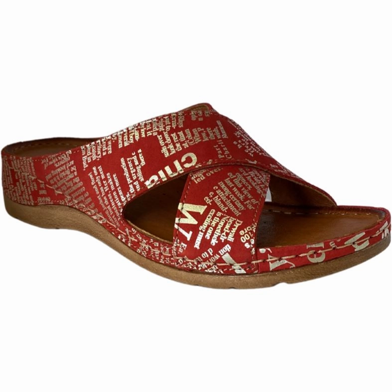 V-ITALIA GENEVIEVE 869 RED - FINAL SALE! Cozy Vibe Sand Free Footbed
