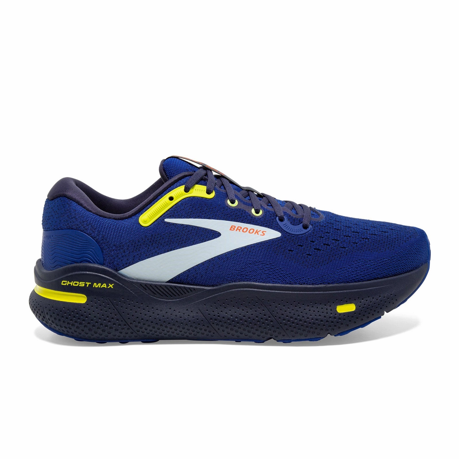 Brooks Ghost Max Running Shoe (Men) - Surf The Web/Peacoat/Sulphur Relaxed Open Toe Shoes Non-Slip Sole
