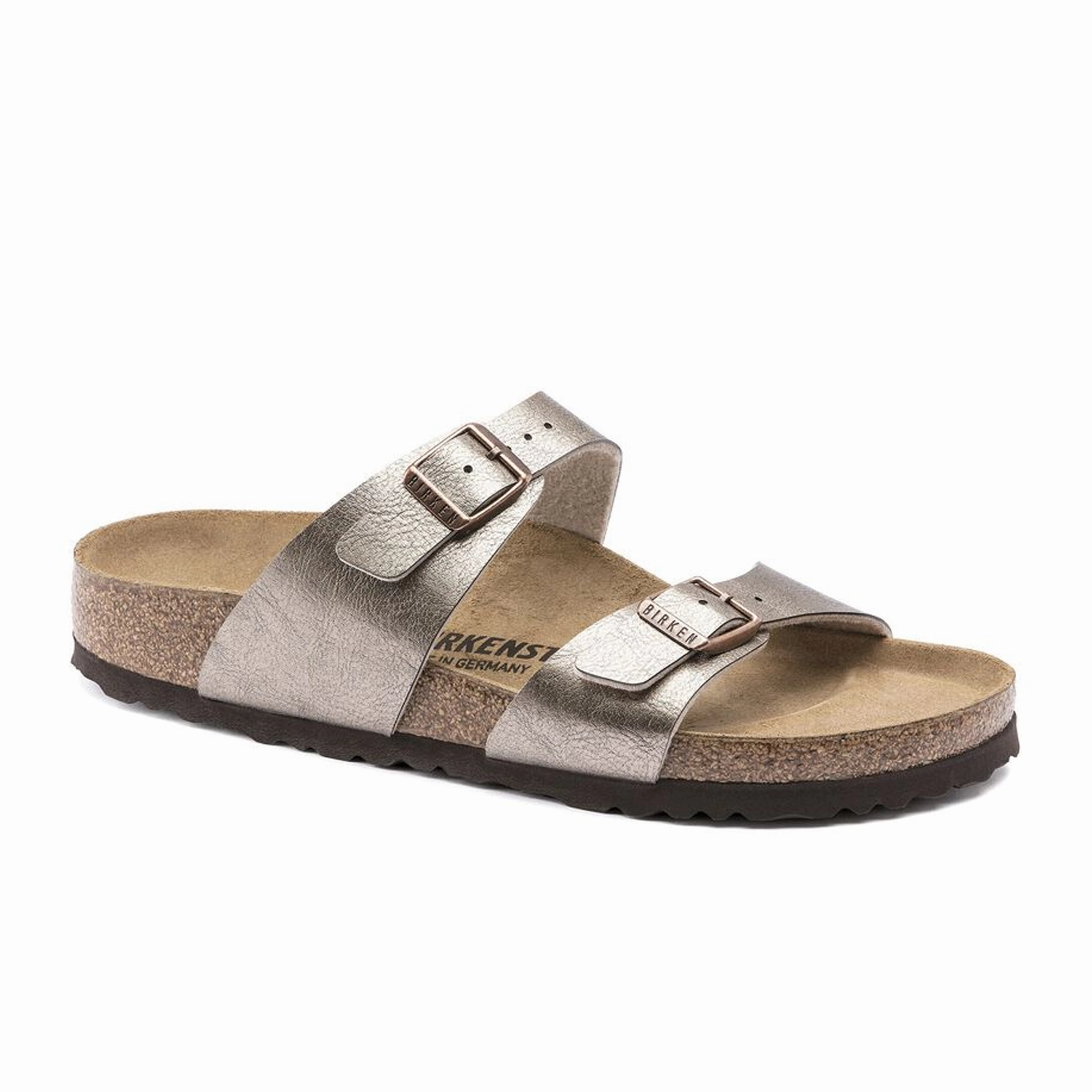 Air Friendly Birkenstock Sydney Narrow Slide Sandal (Women) - Graceful Taupe Birko-Flor