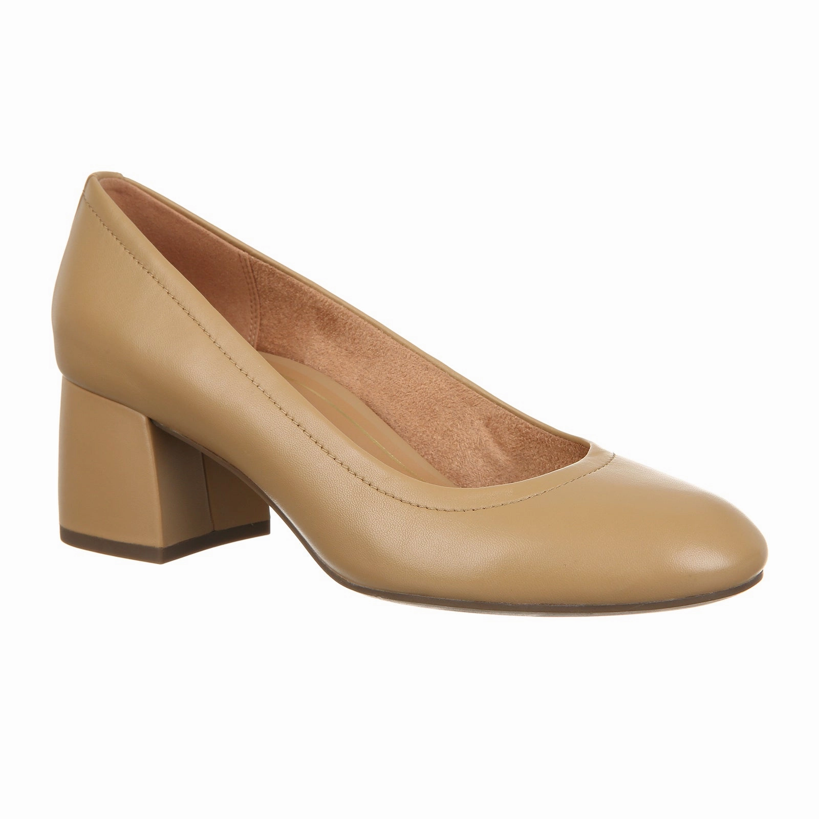 Layered Shock Pad Classic Pair Vionic Carmel Pump (Women) - Camel Nappa Leather