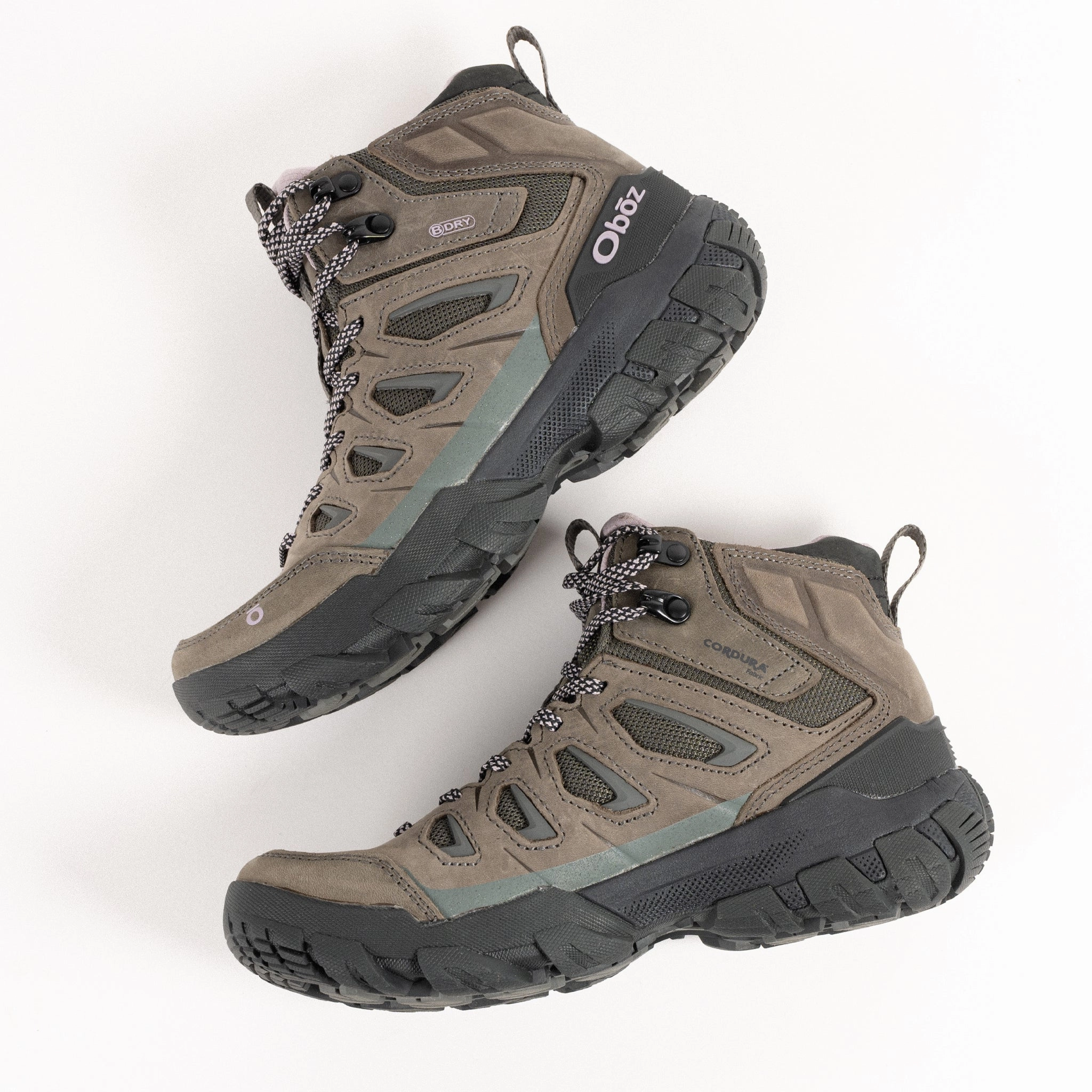 thin heel W-SAWTOOTH X MID BDRY - CHARCOAL - NUBUCK