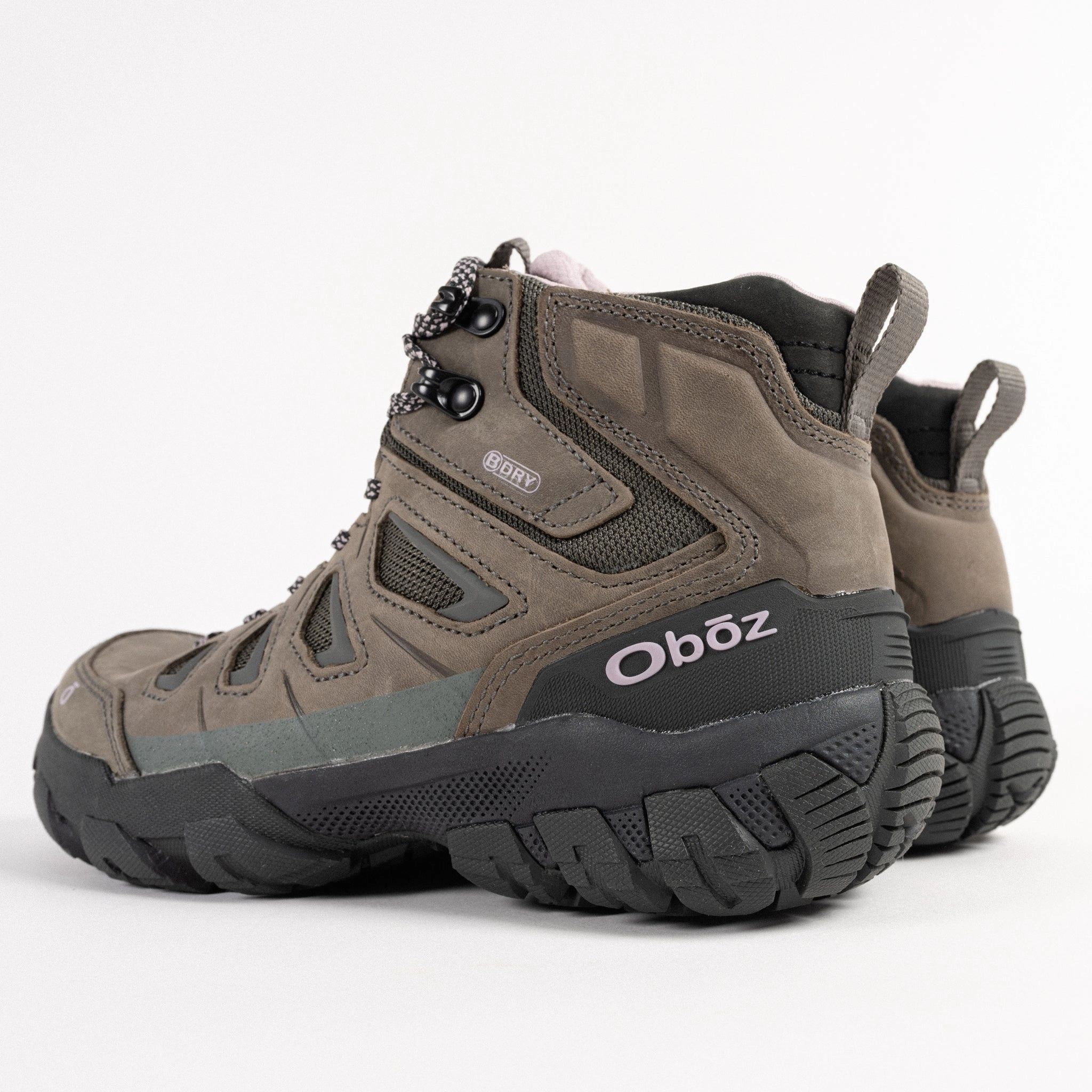 Slip-resistant look Adjustable W-SAWTOOTH X MID BDRY - CHARCOAL - NUBUCK