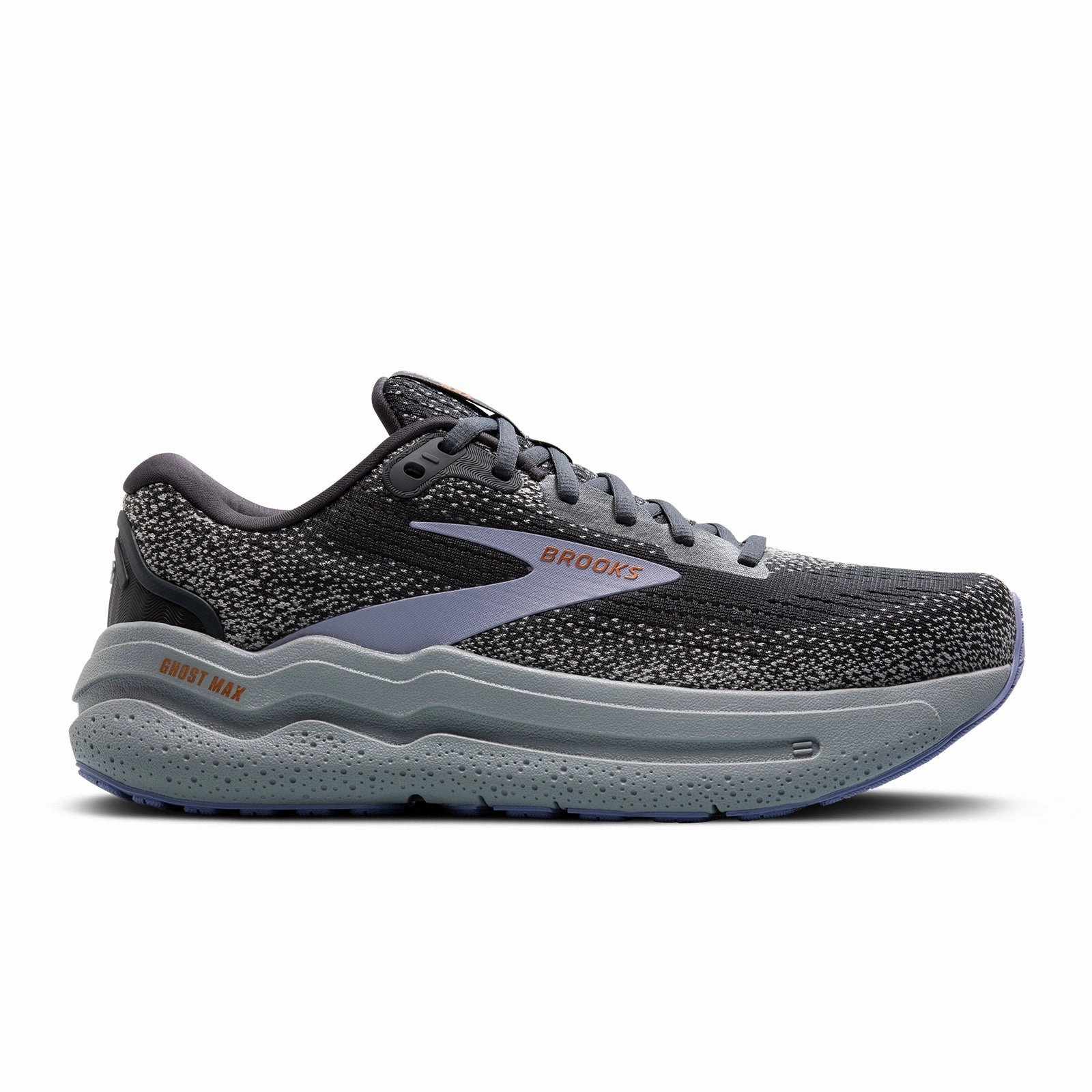 Snug Fit Adjustability Brooks Ghost Max 2 Running Shoe (Women) - Ebony/Sweet Lavender/Alloy