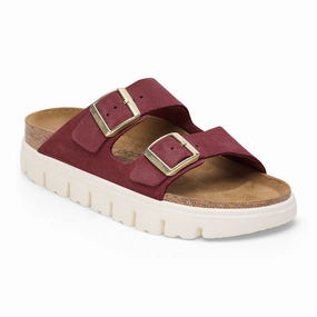 Birkenstock Arizona Chunky Narrow Slide Sandal (Women) - Berry Crush Suede No Buckle Purple Soft
