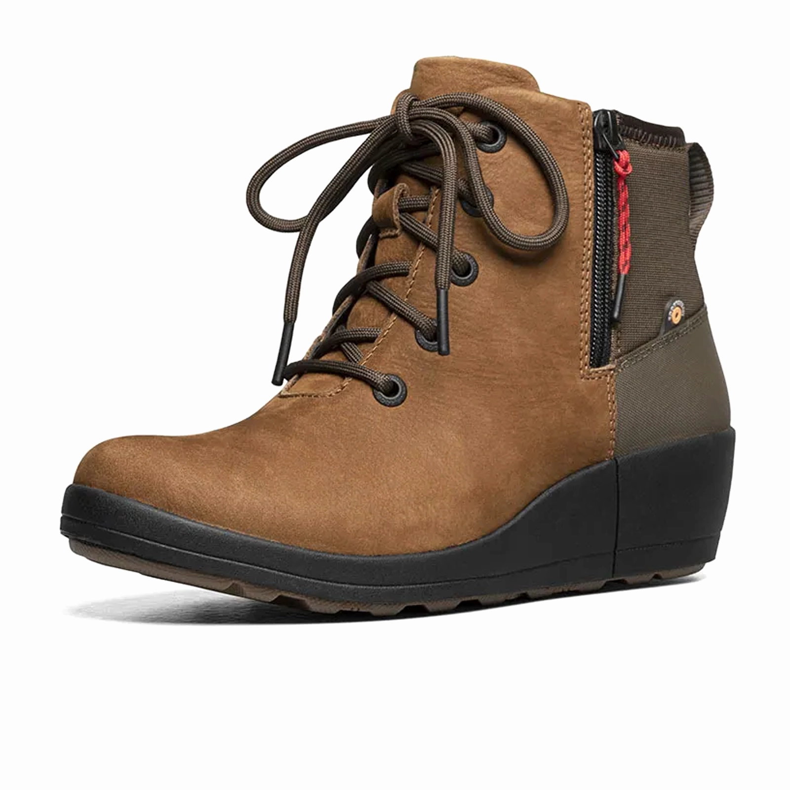 Bogs Vista Rugged Lace Waterproof Ankle Boot (Women) - Cognac Multi Pastel Glow