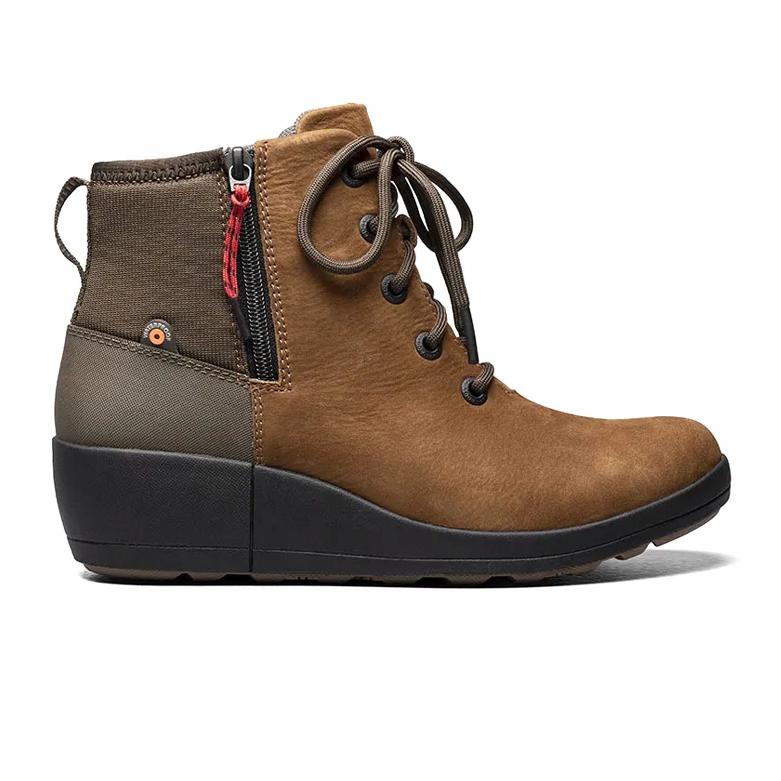 Bogs Vista Rugged Lace Waterproof Ankle Boot (Women) - Cognac Multi Easy Clean