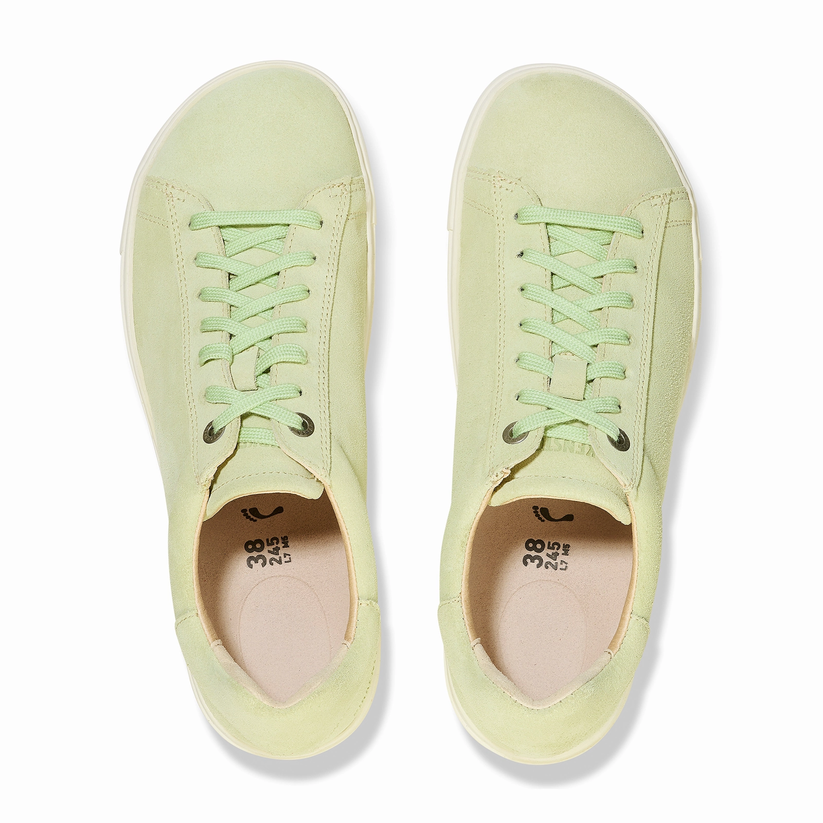 Net Air Birkenstock Bend Narrow Sneaker (Women) - Faded Lime Suede