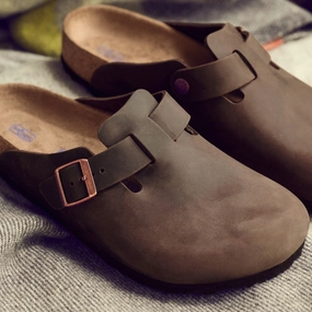 BOSTON SOFT CLOG - HABANA - OIL LEATHER Cushioned Insole