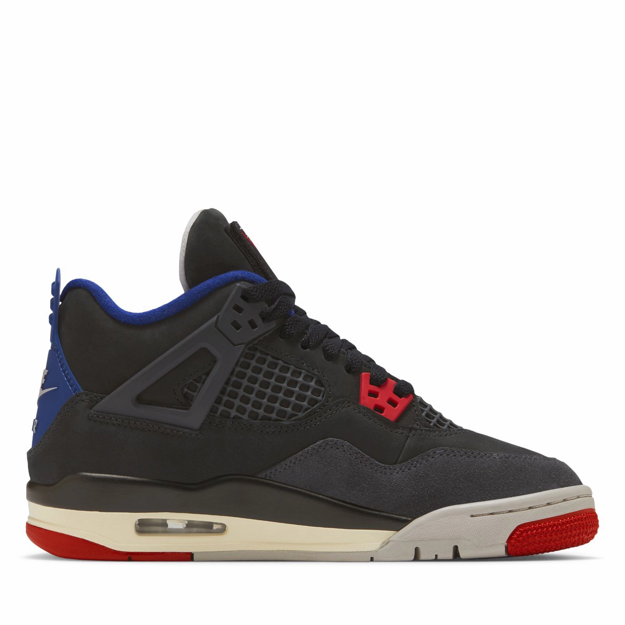 Air Jordan 4 Retro OG 'Rare Air' (GS) - Black/Fire Red Patterned Surface Storm Wear