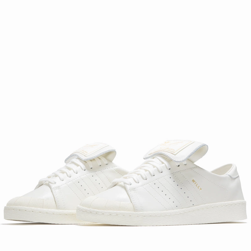 Willy Chavarria x Adidas Jabbar Low - Off White/Gold Metallic Lace Up Style Heat Lock