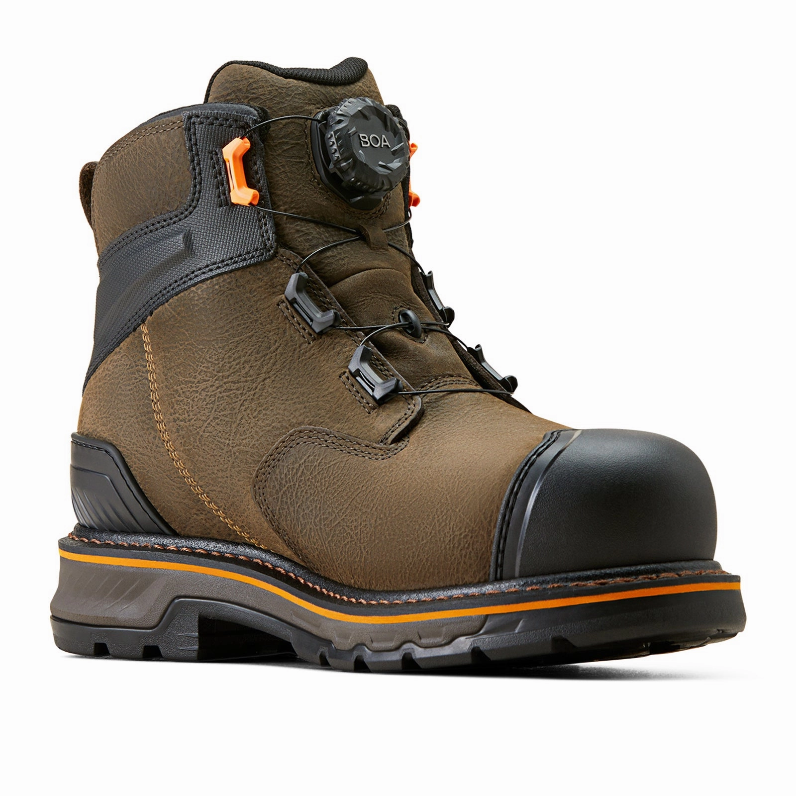 Comfortable Stability Ariat MNS Stump Jumper 6" BOA Waterproof Composite Toe Work Boot (Men) - Iron Coffee