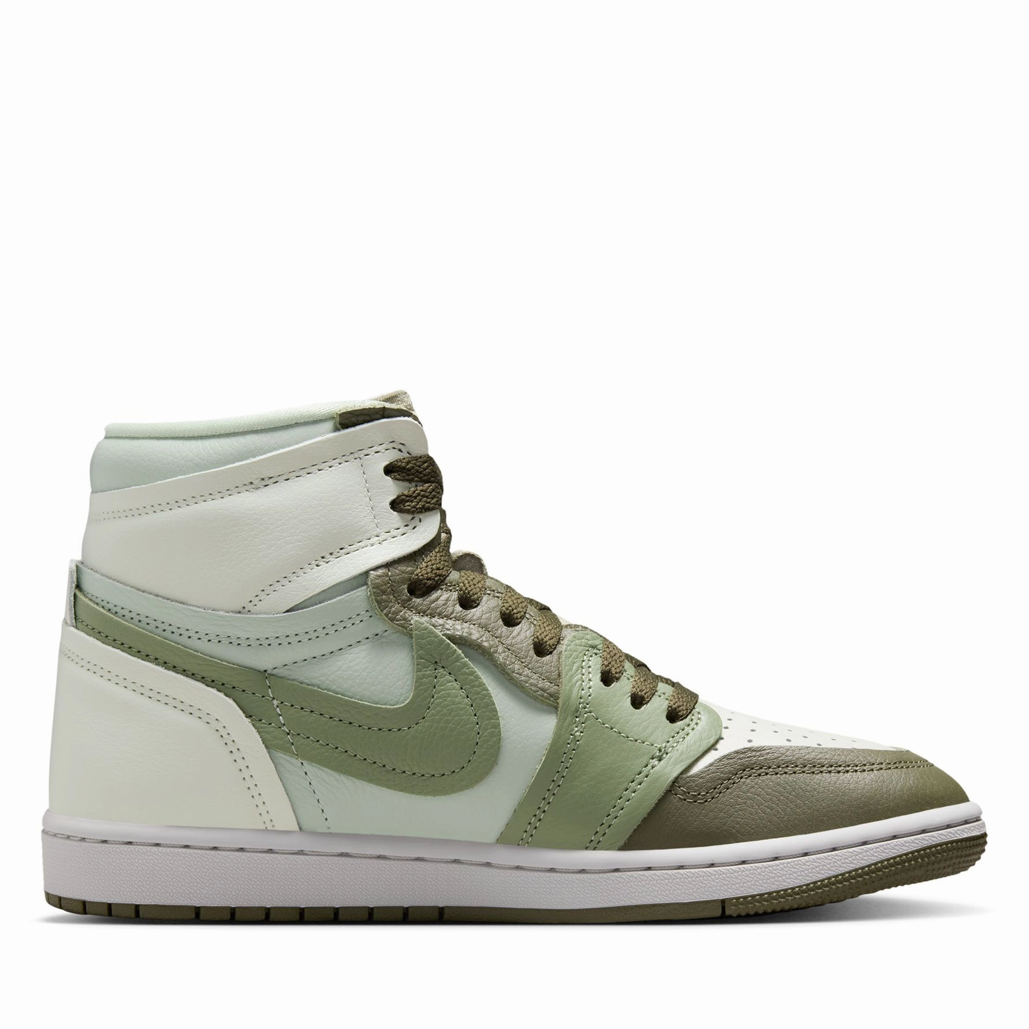 Comfort collar Comfortable Upper Women's Air Jordan 1 High Method of Make - Medium Olive/Oil Green
