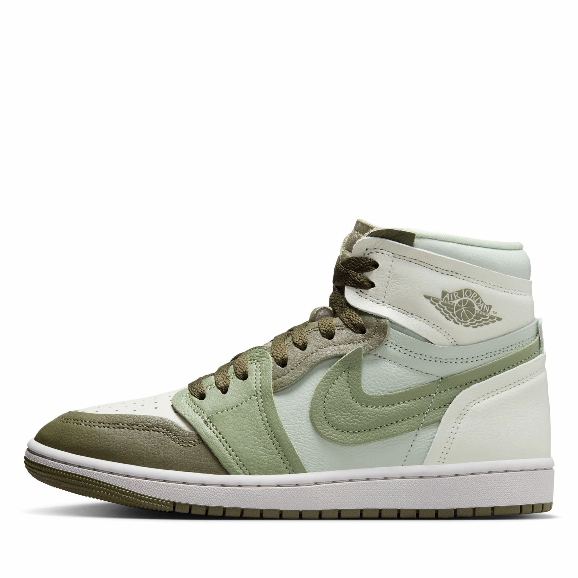 Women's Air Jordan 1 High Method of Make - Medium Olive/Oil Green Padded Interior Weather Resistant User Feather Light Rough Terrain