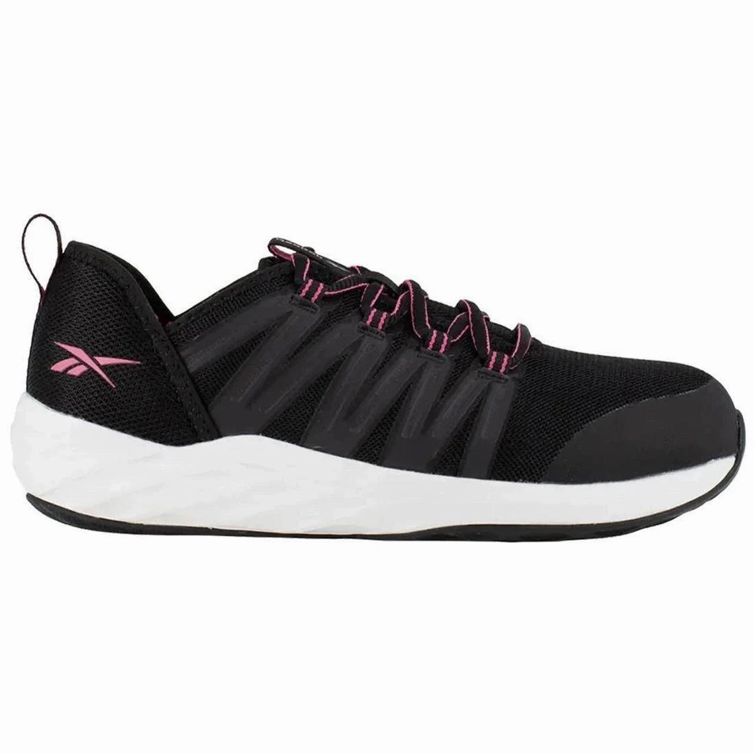 Air Circulation Tech Women's Astroride Steel-Toe Athletic Work Shoe Black/Pink