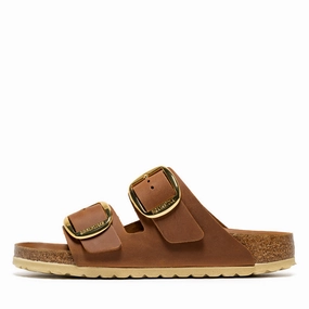 Stitch Free Construction Sportswear Choice Women's Birkenstock Arizona Big Buckle Oiled Leather - Cognac