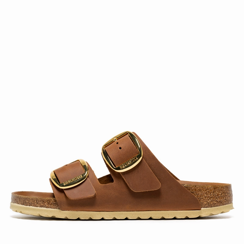 Stitch Free Construction Sportswear Choice Women's Birkenstock Arizona Big Buckle Oiled Leather - Cognac