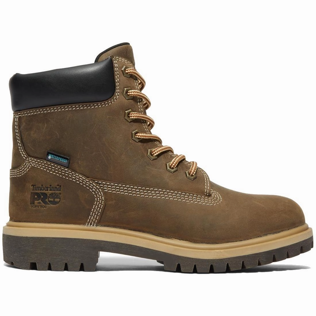 Women's Direct Attach 6 Inch Soft Toe Waterproof Ins 200G Boot Brown Hard Boosted flair