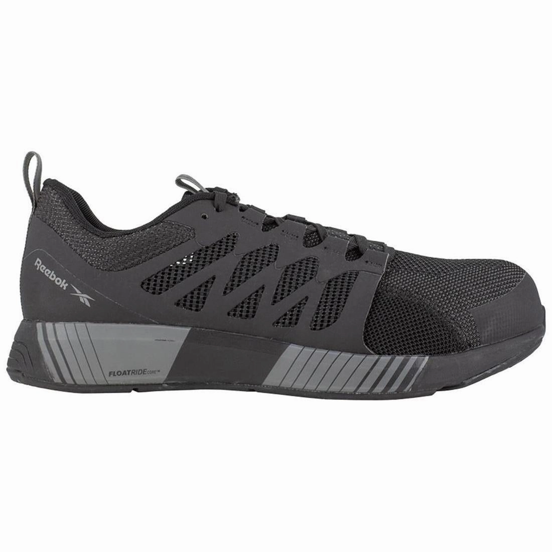 Women's Fusion Flexweave? Composite-Toe Athletic Work Shoe Black/Grey Reinforced Stitching