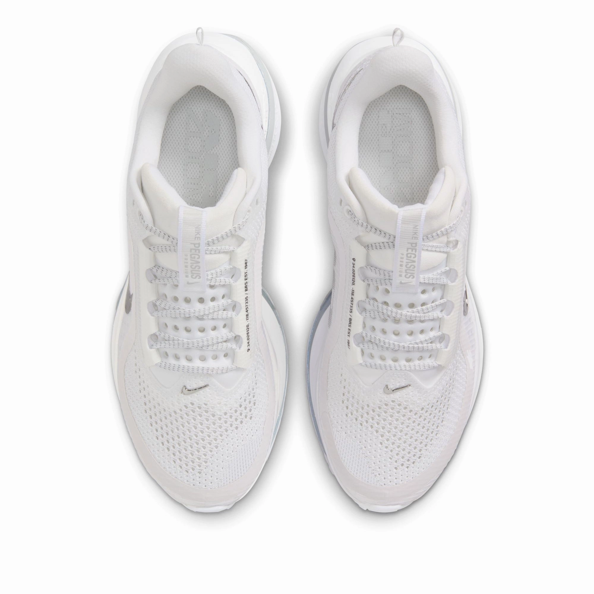 Contoured Footbed Quick Drying Adventure Journey Women's Nike Pegasus Premium - White/Metallic Silver