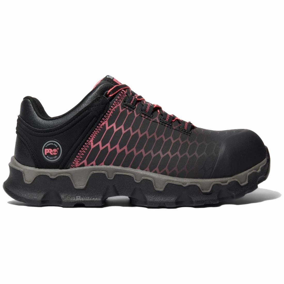hiking - style windy - weather Women's Powertrain Sport Alloy-Toe Work Shoe Black/Pink