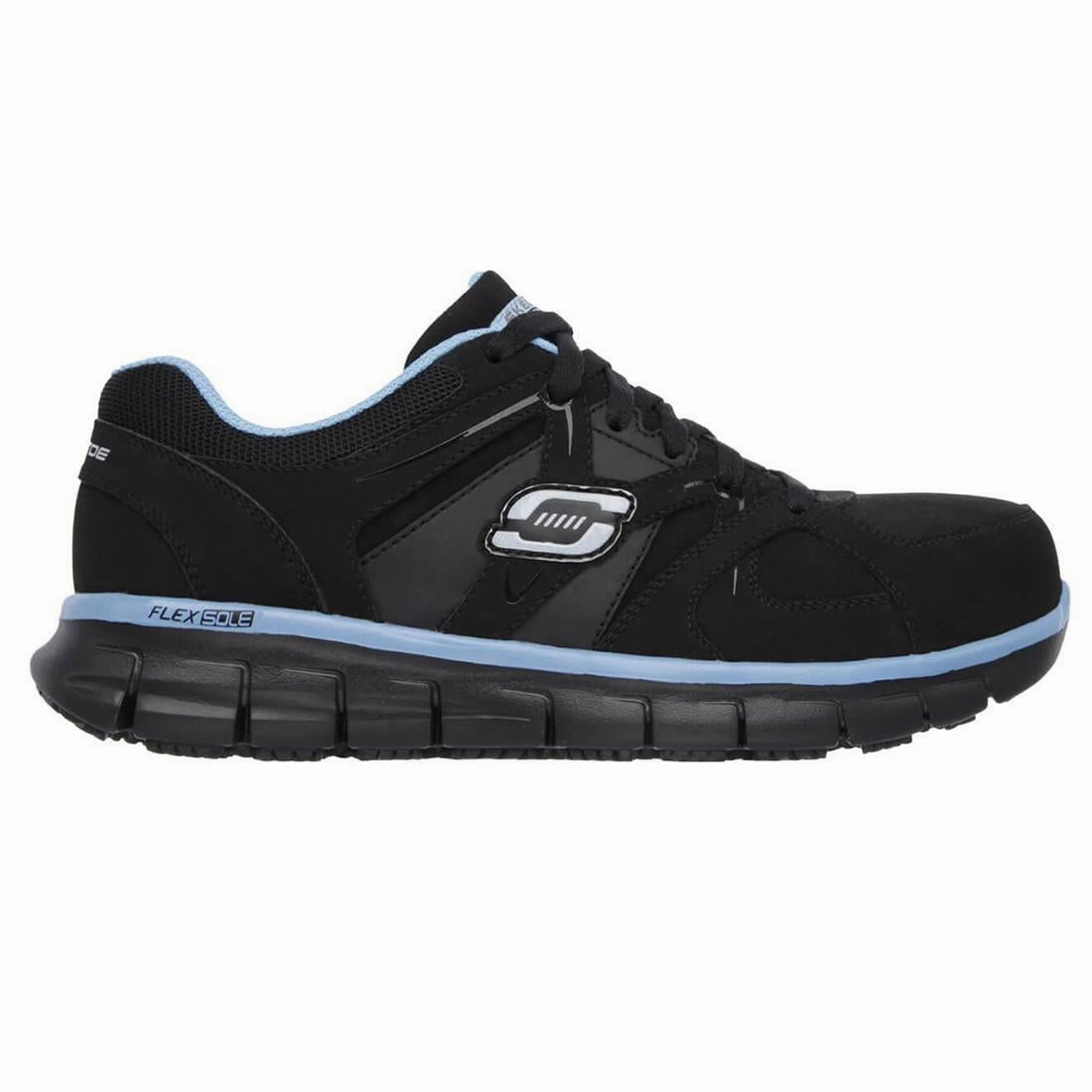 Modern Flair Ventilated Mesh Upper Women's Sandlot Synergy: Alloy-Toe Work Shoe Black/Blue