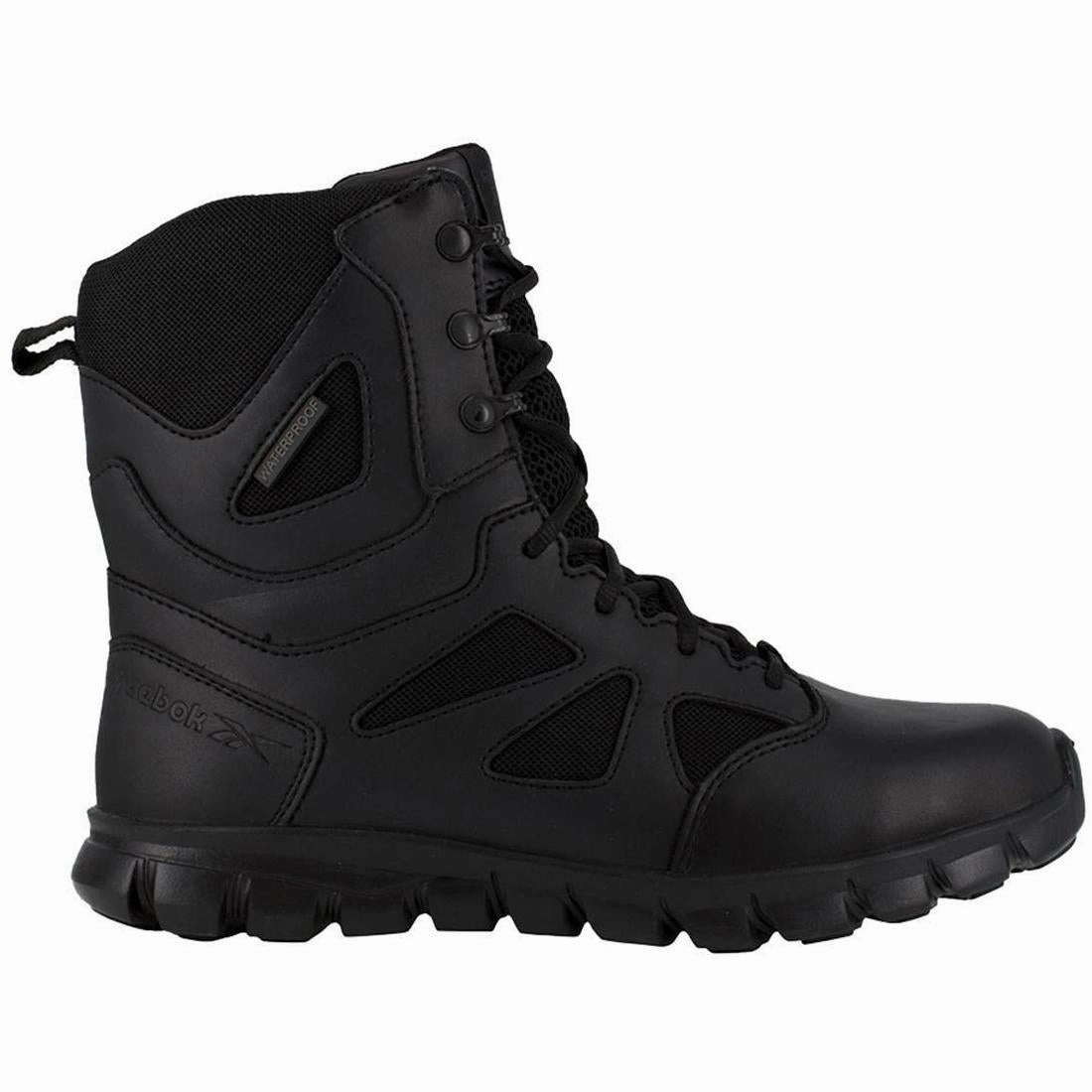 Weatherproof Coating hook - and - loop closure Women's Sublite Cushion 8 Inch Soft Toe Tactical Boot Black