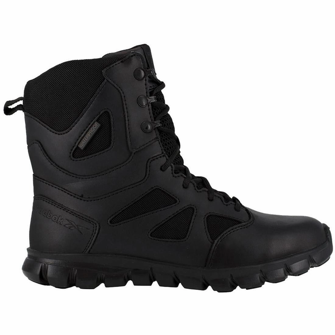worker - style Microperforated Panels Women's Sublite Cushion 8 Inch Soft Toe Tactical Boot Black