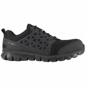 sueded fabric Women's Sublite Cushion SD Composite-Toe  Athletic Work Shoe Black