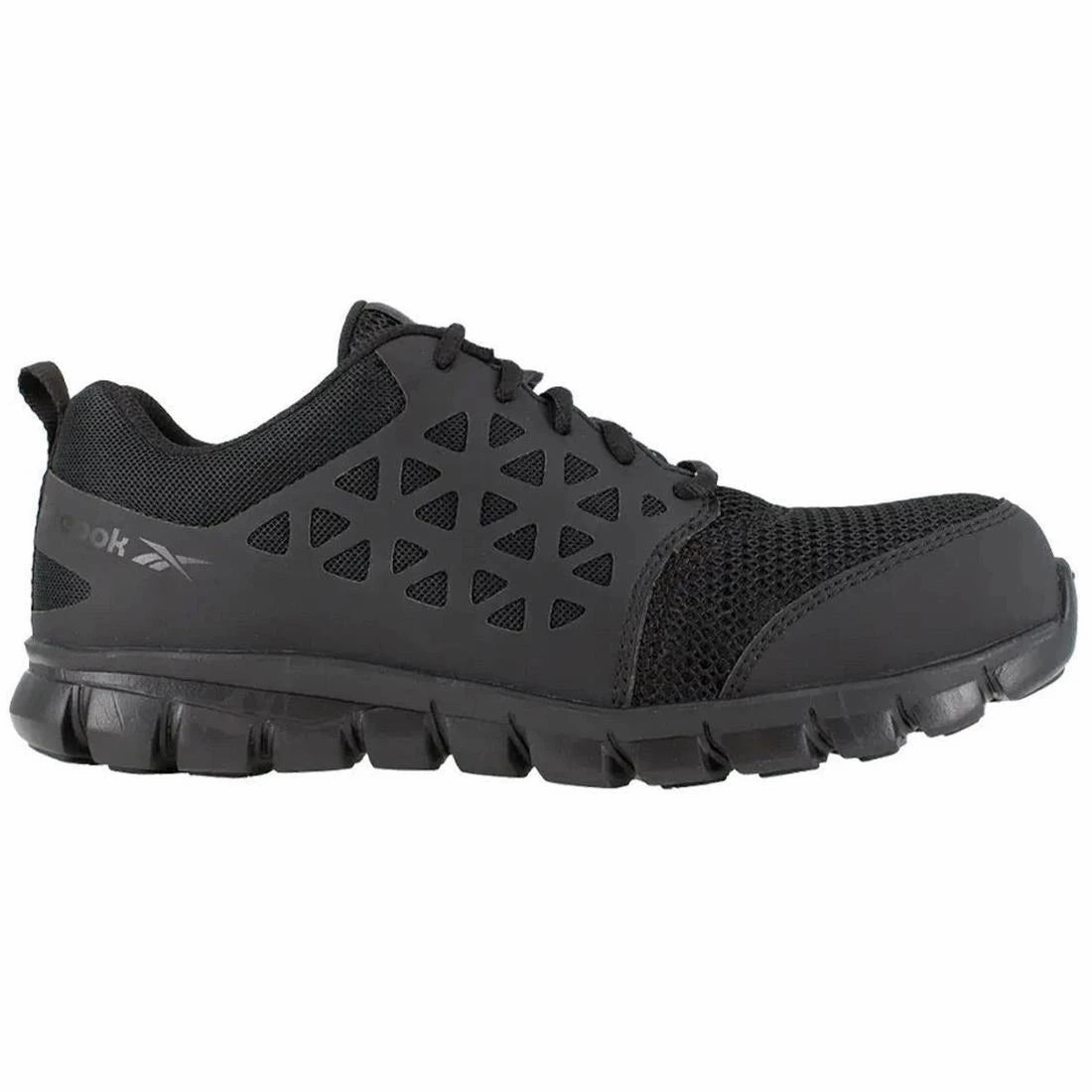 sueded fabric Women's Sublite Cushion SD Composite-Toe  Athletic Work Shoe Black