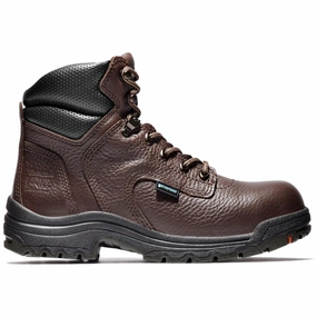 Structured ease Plush Touch Women's Titan 6 Inch Alloy-Toe Waterproof Work Boot Brown