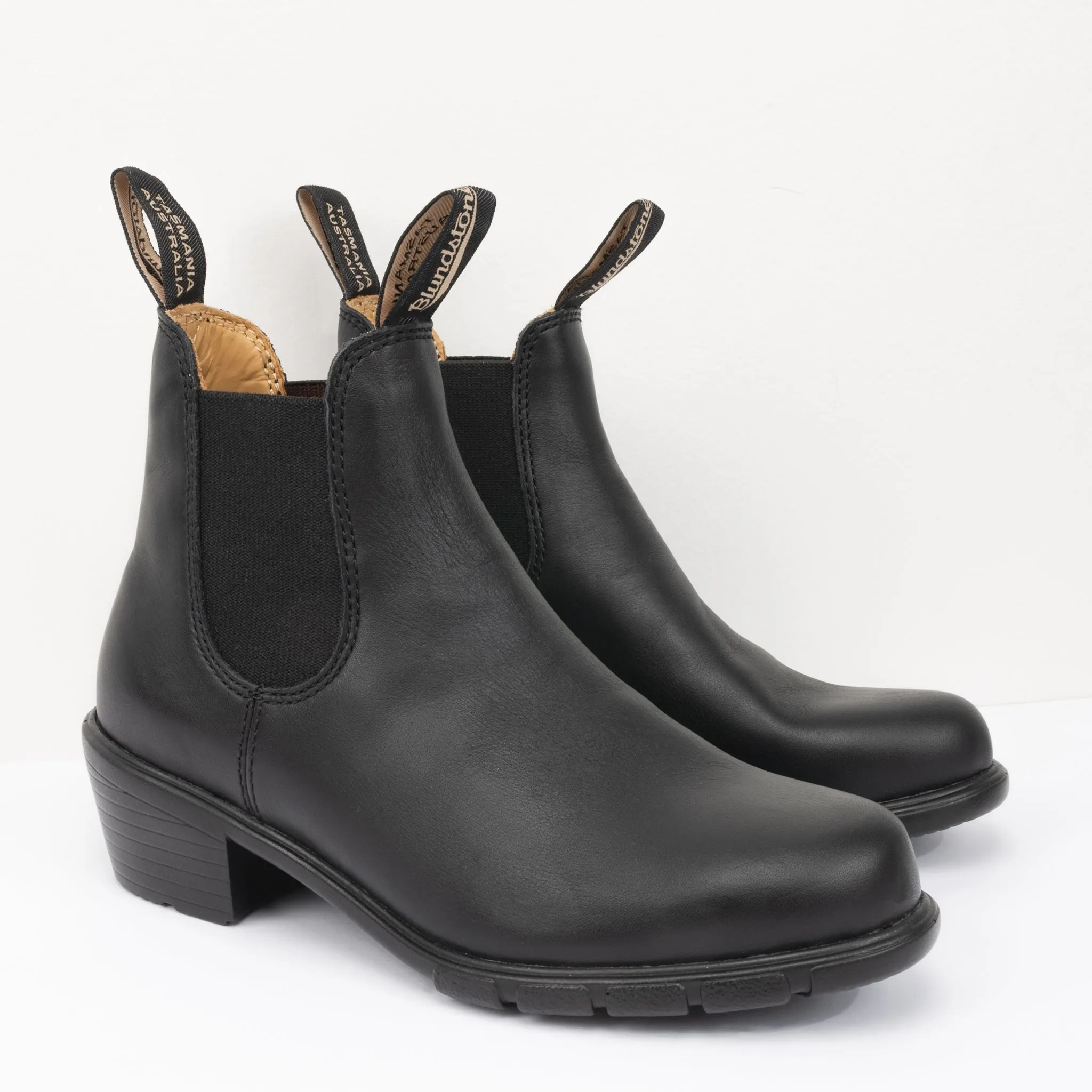 Memory Foam Layer HEELED 1671 CHELSEA - BLACK - LEATHER