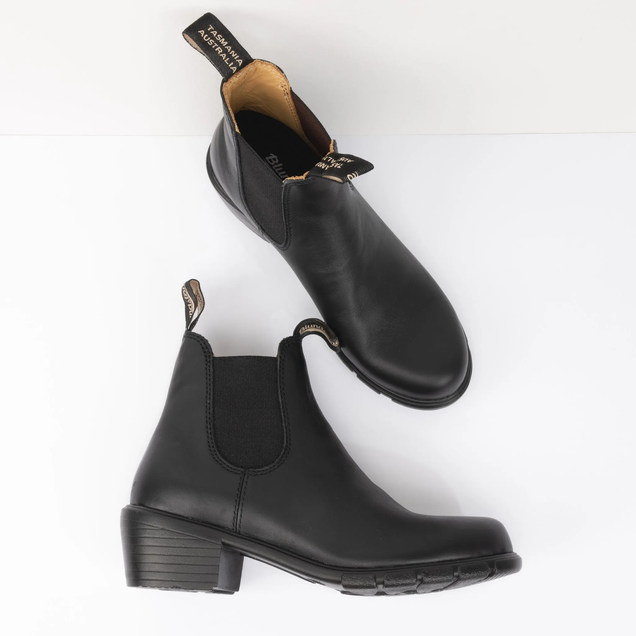 Seamless Interior Lining zip - closure HEELED 1671 CHELSEA - BLACK - LEATHER