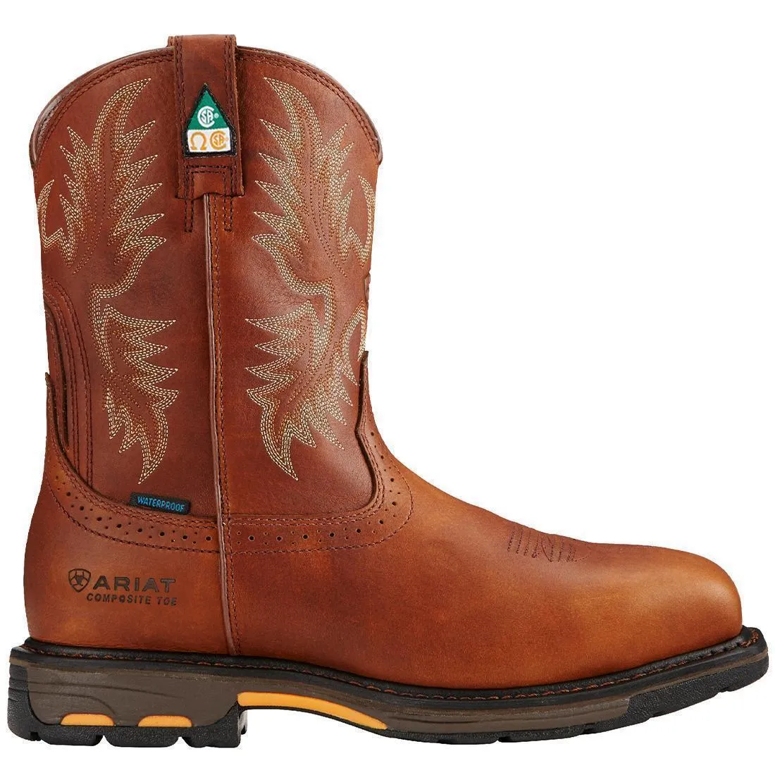 WorkHog Composite-Toe CSA Waterproof Wide Square Toe Work Boot Dark Copper kids' medium