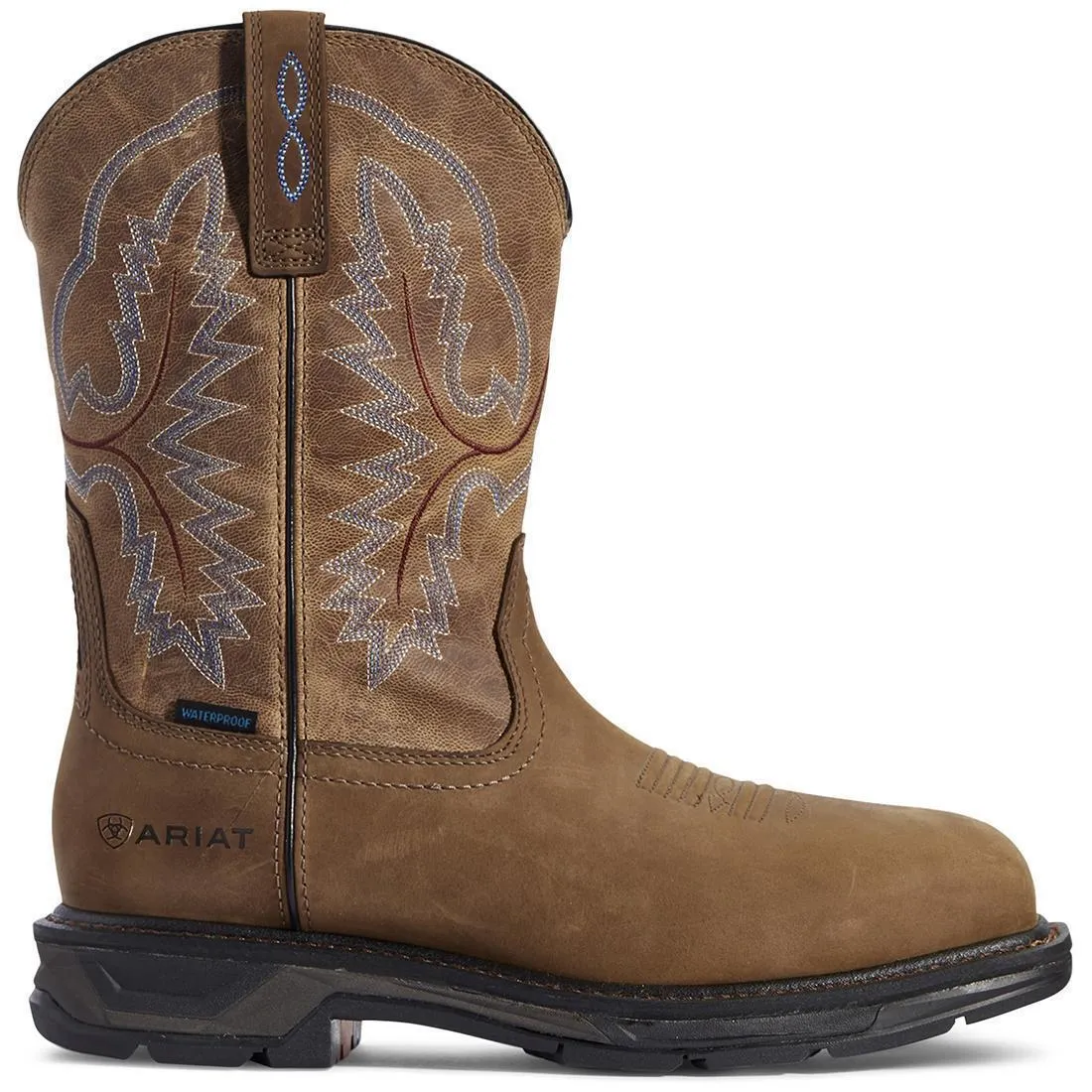 WorkHog XT Wide Square Toe Waterproof Work Boot Distressed Brown Advantageous