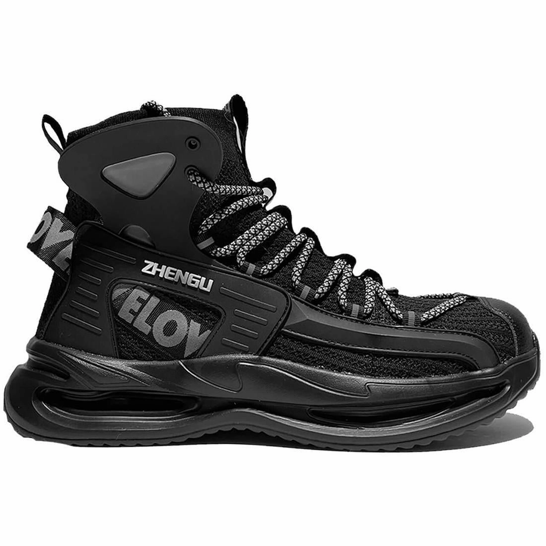 Zhengu Steel Toe Athletic Mid Safety Boots Black 8819 least travel Boosted flair