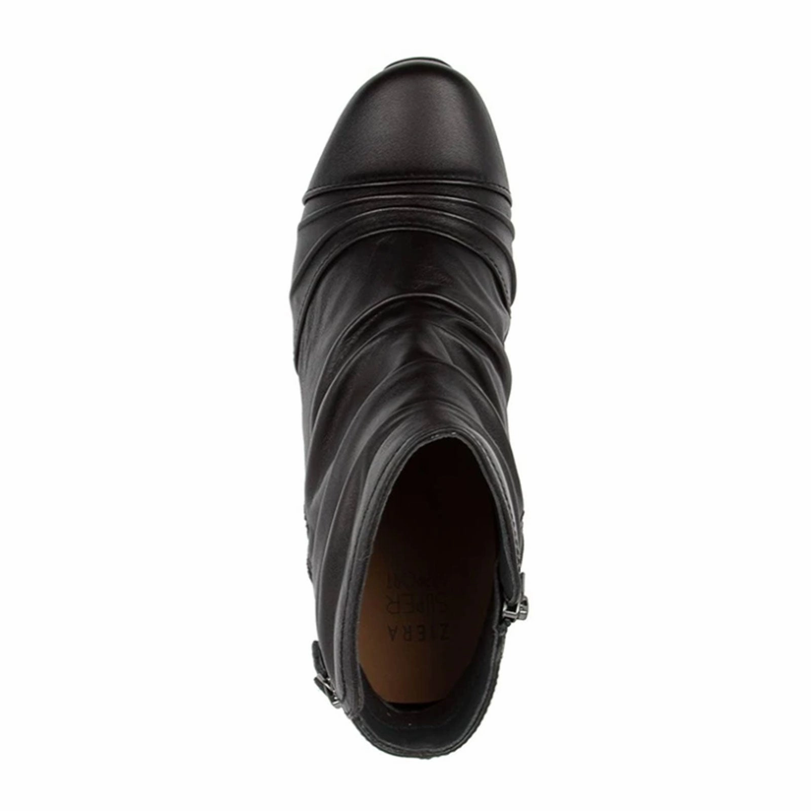 Eco Material Cold Weather Commuter Travel Essential Ziera Camryn Wide Ankle Boot (Women) - Black Leather