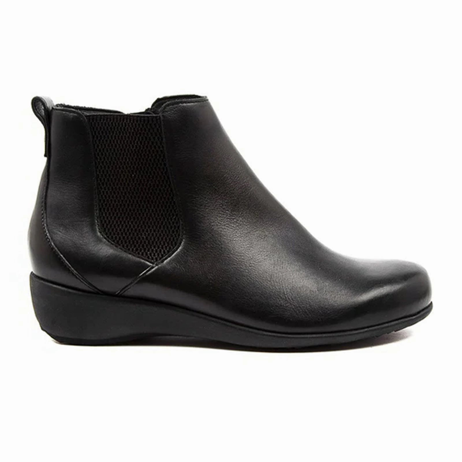 Hard Trail Thermal Core Weekend Camping Ziera Shanghai Extra Wide Chelsea Boot (Women) - Black Leather