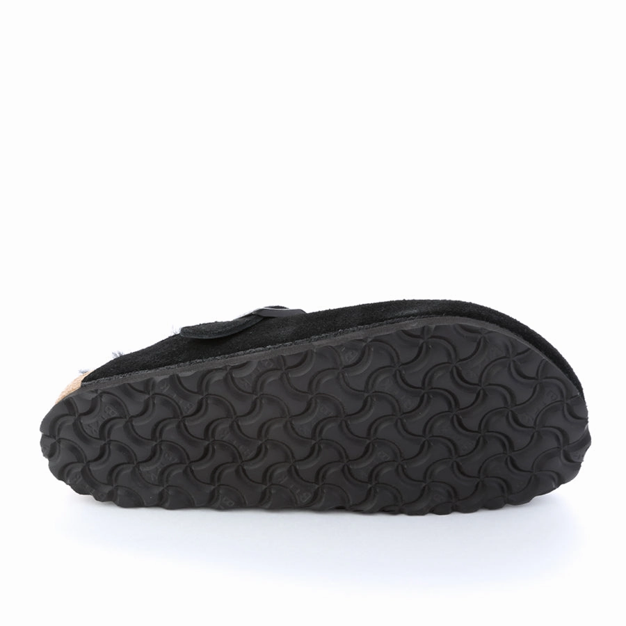 BOSTON SHEARLING CLOG - BLACK - SUEDE Odor Resistant Materials