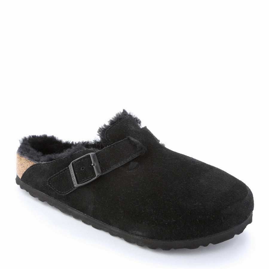 All-weather look BOSTON SHEARLING CLOG - BLACK - SUEDE