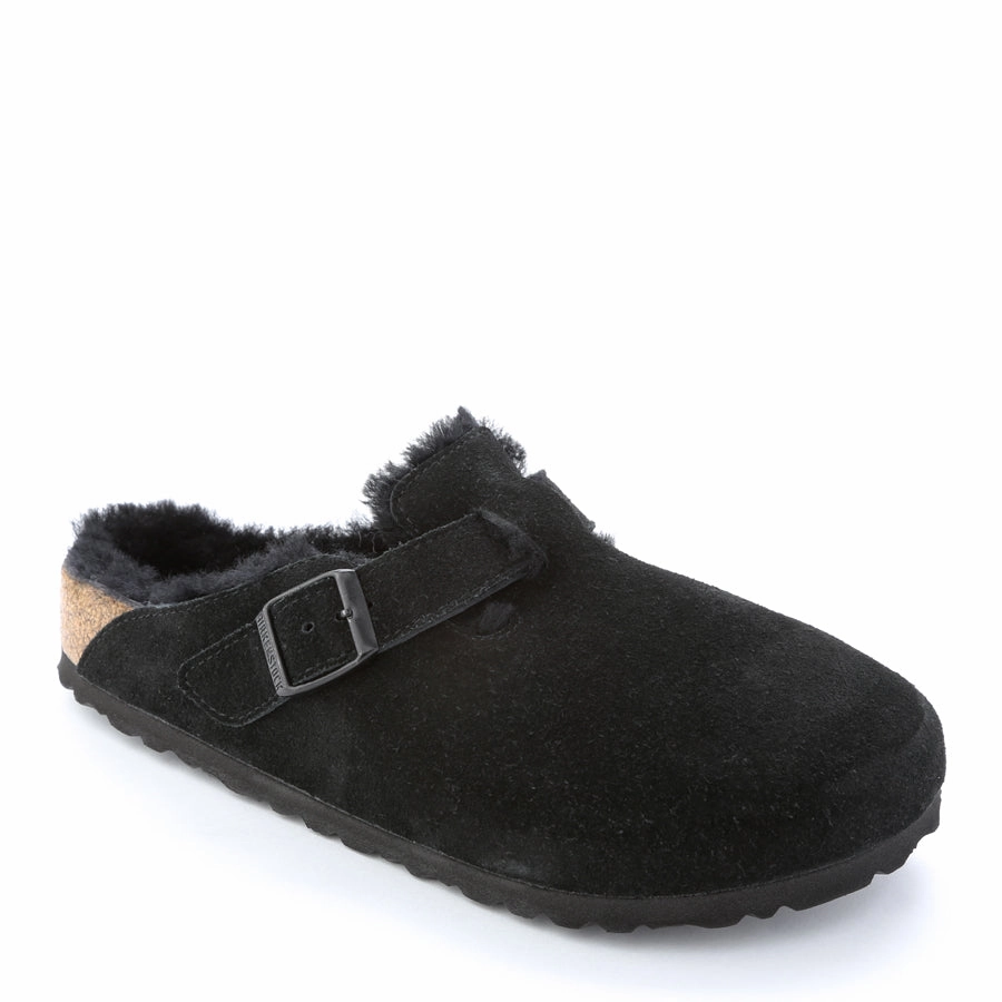 BOSTON SHEARLING CLOG - BLACK - SUEDE Upgraded look