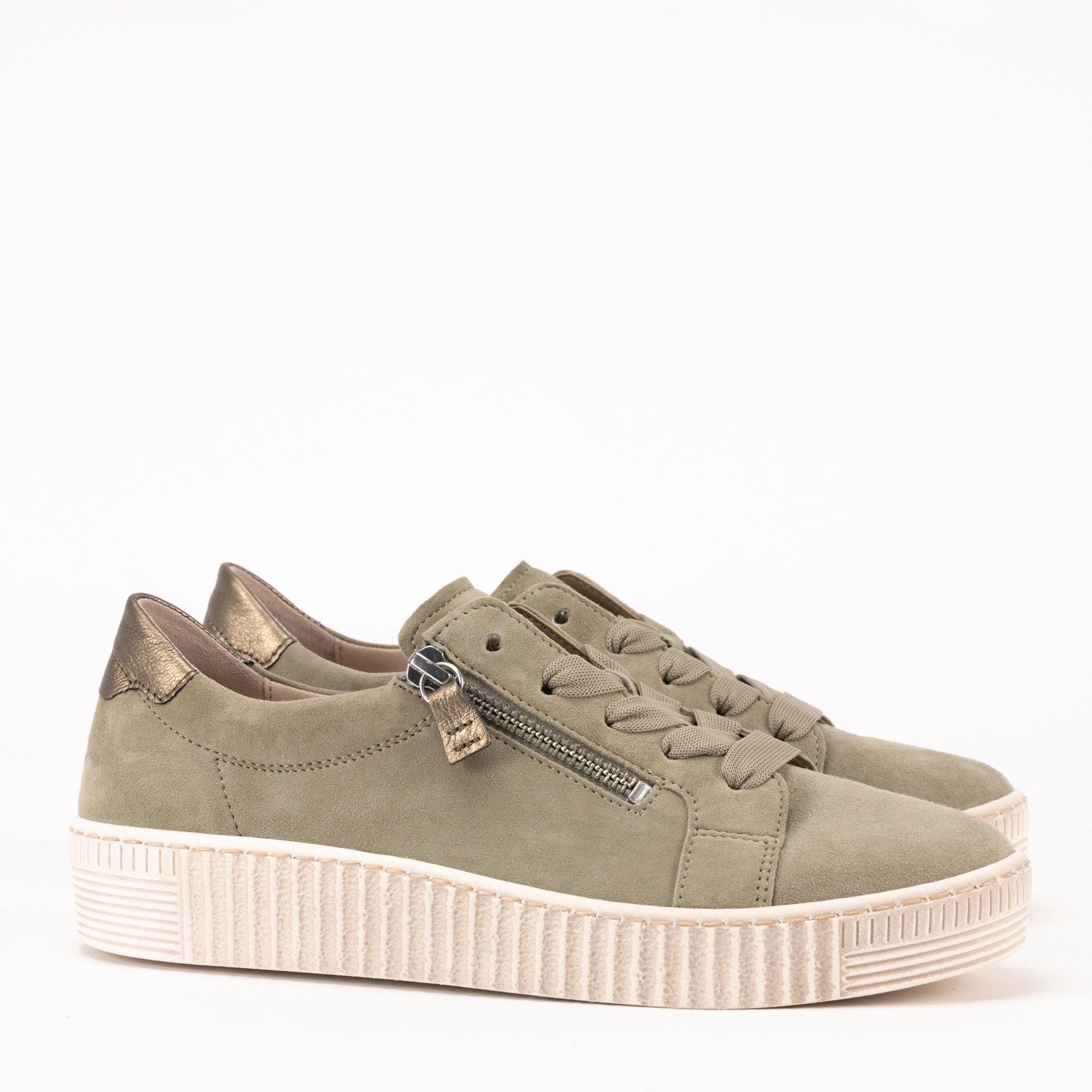 ZIPPER SPORT - SAGE - LEATHER men